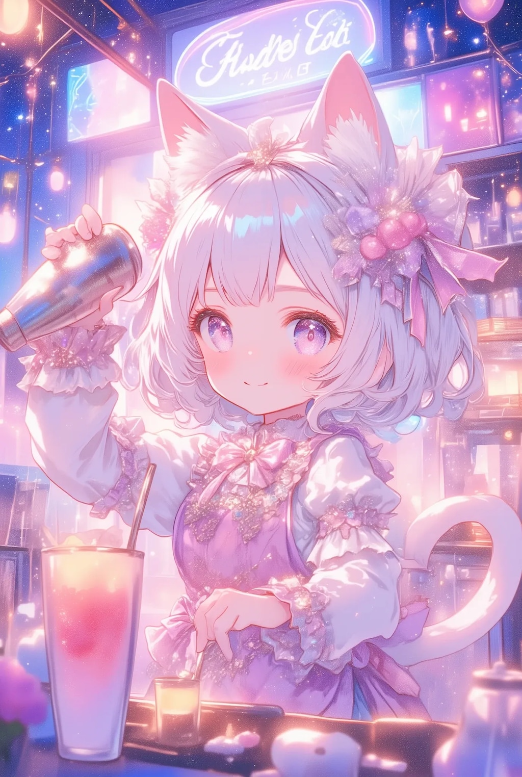フリフリねこちゃんバー