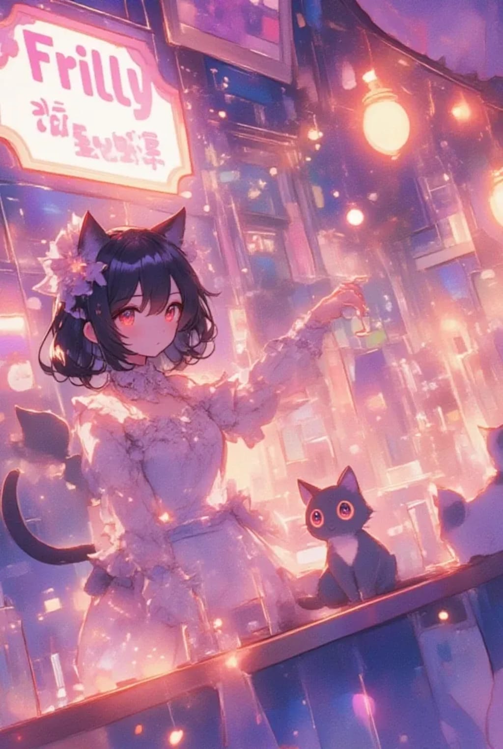 フリフリねこちゃんバー