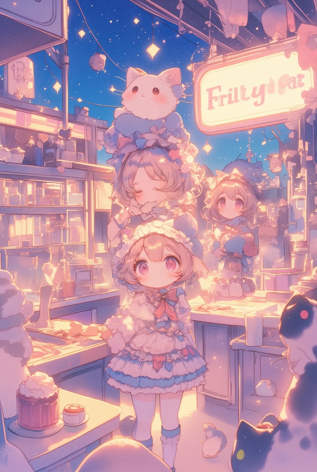 フリフリねこちゃんバー