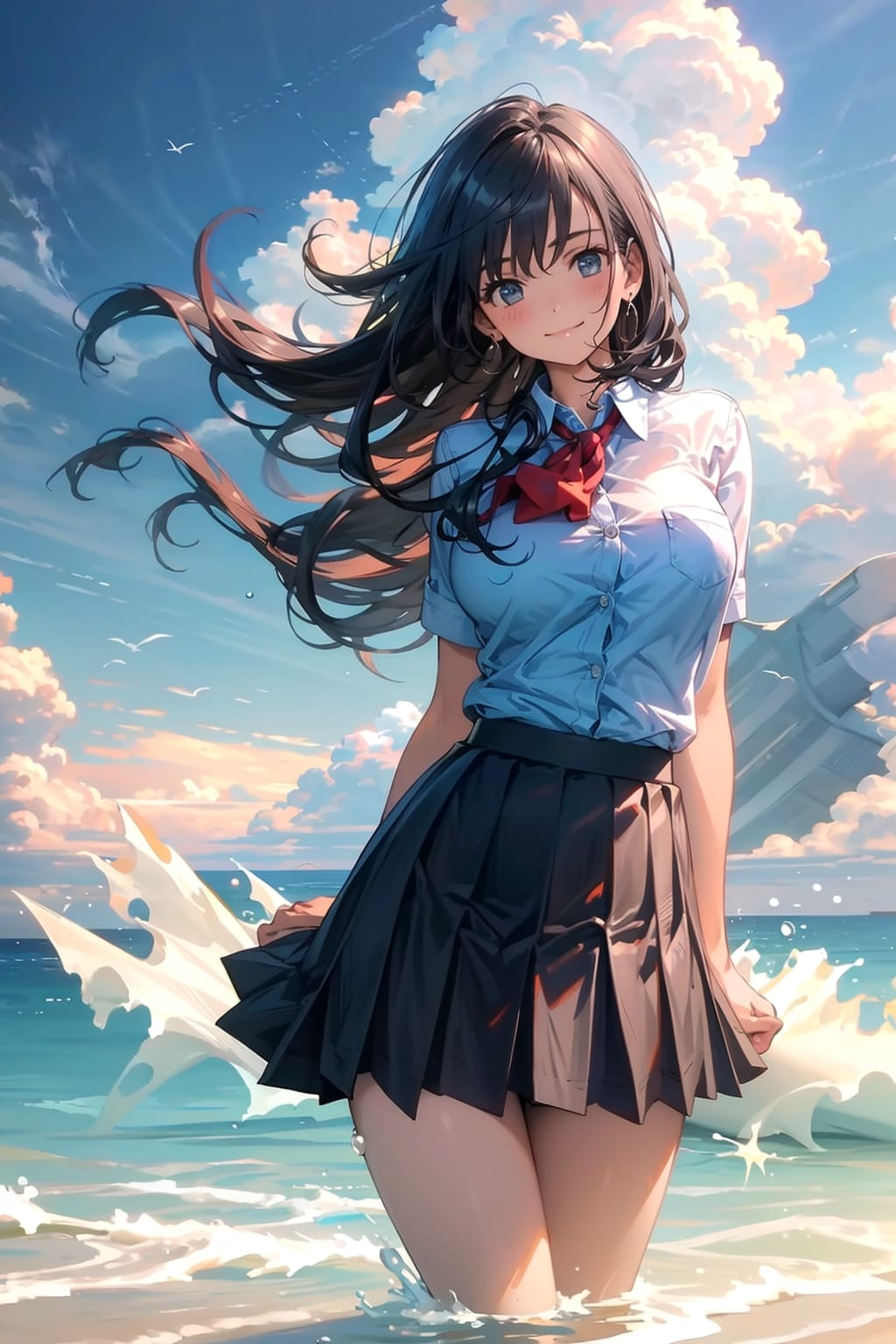 今度、ここで泳ぎましょ！ | の人気AIイラスト・グラビア