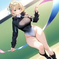 金髪ショート新体操美少女 3枚目