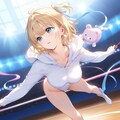 金髪ショート新体操美少女 4枚目