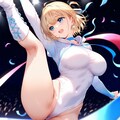 金髪ショート新体操美少女 2枚目