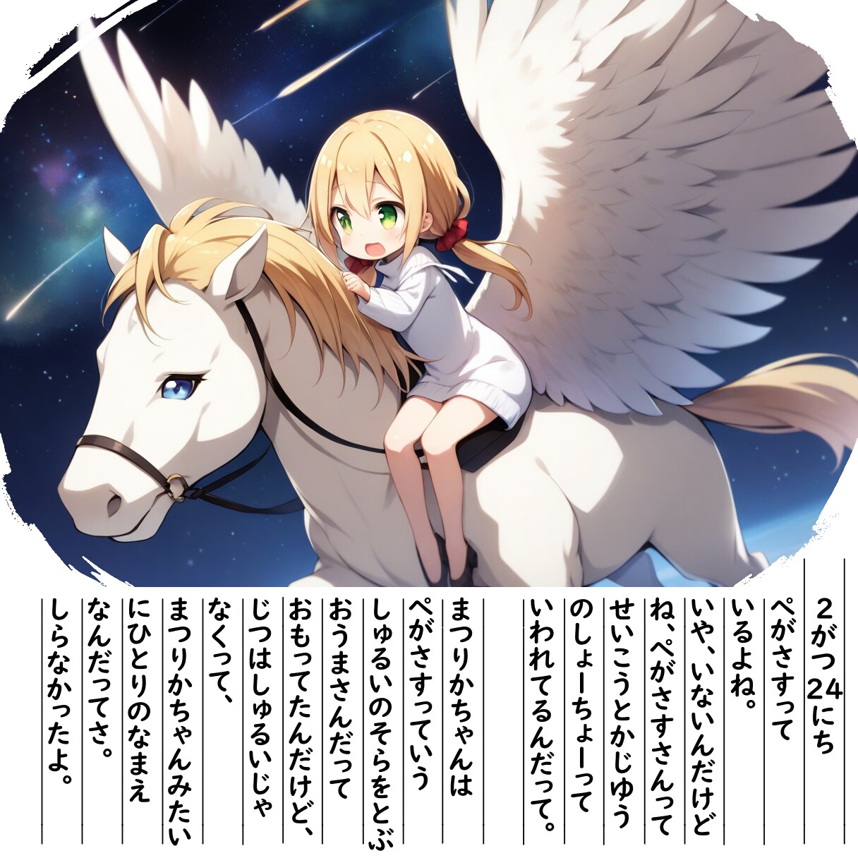 【絵日記】ぺがさすさんだよ | の人気AIイラスト・グラビア