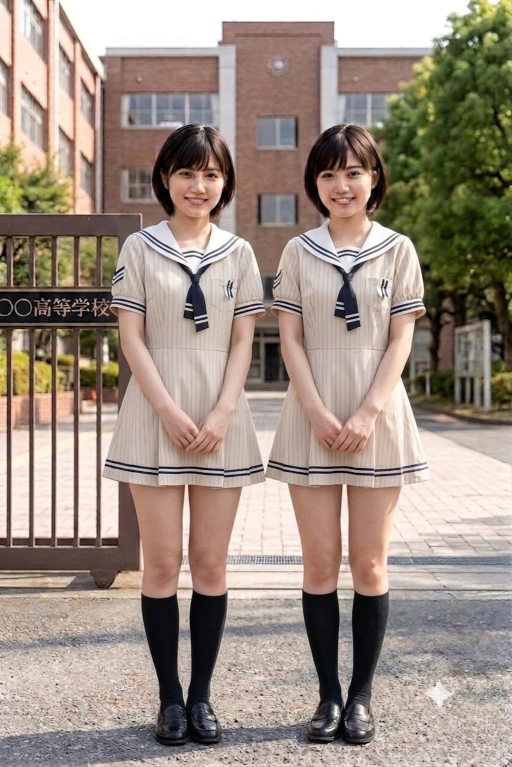 こんな制服の学校に通いたかった😭