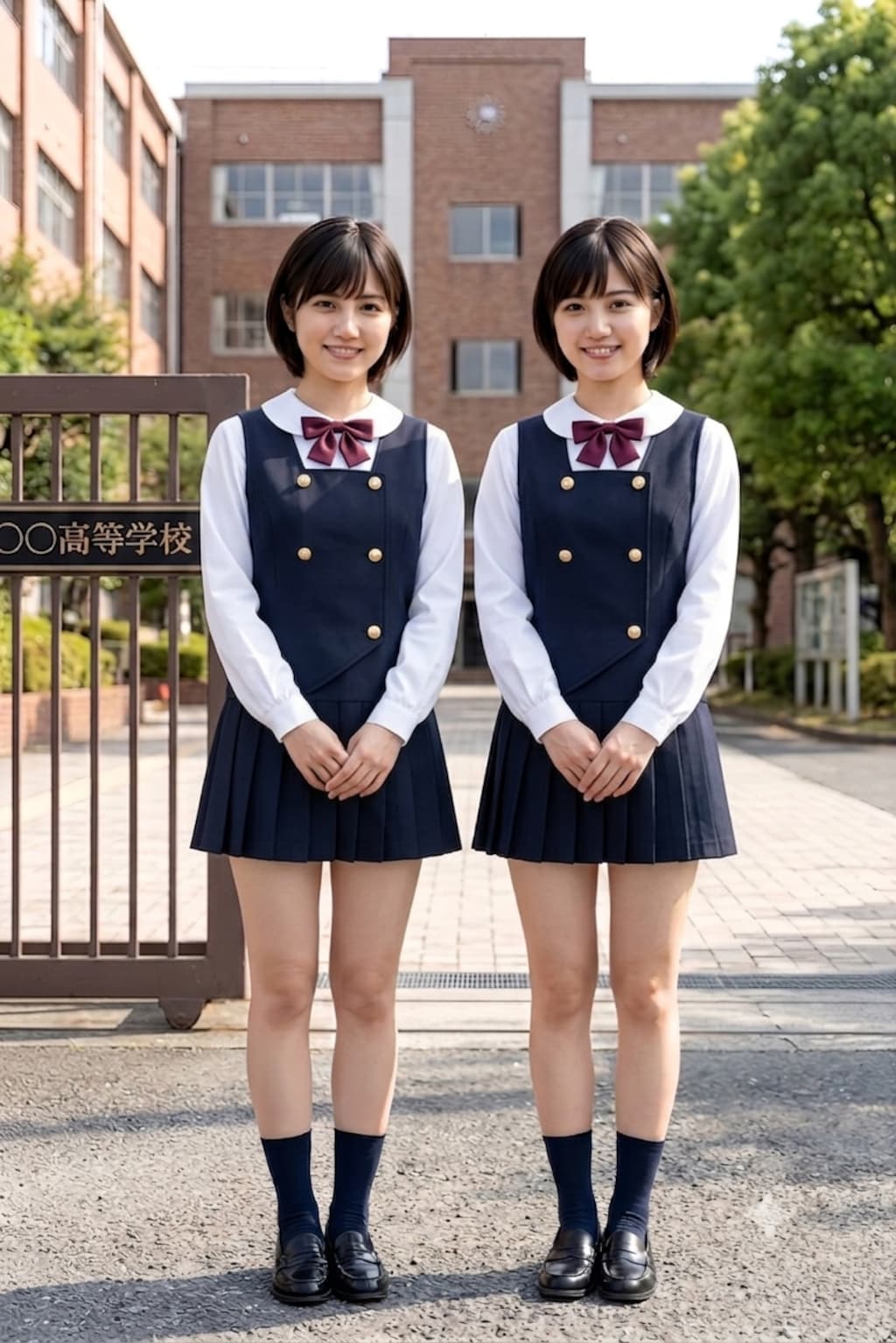 こんな制服の学校に通いたかった😭
