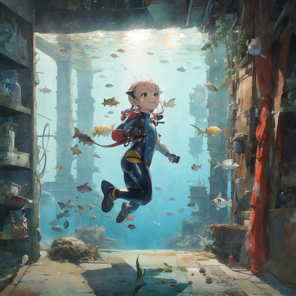 海底旅行に来た少女達