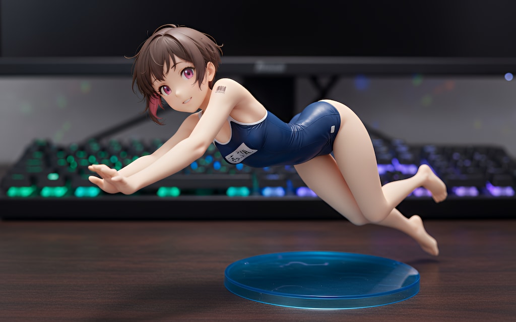 空中遊泳スク水ちゃん
