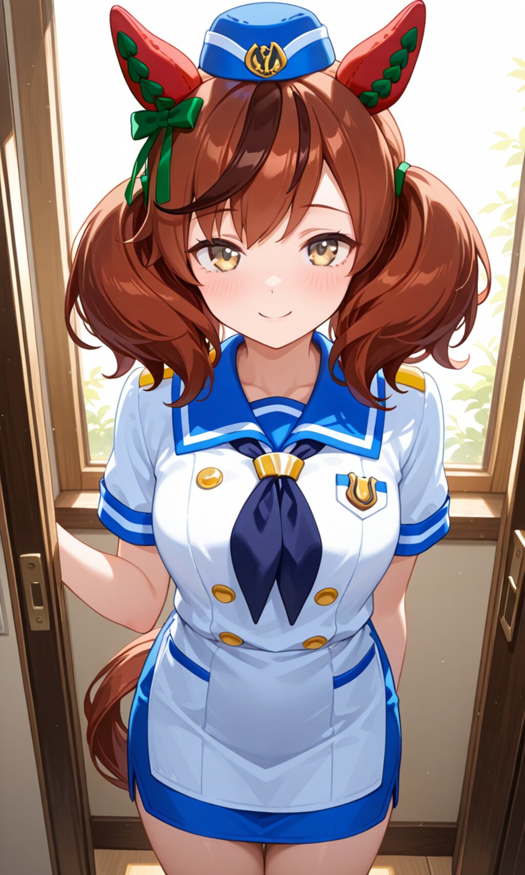 CAの制服を着てくれるネイチャさん