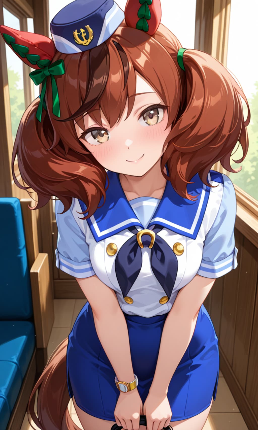 CAの制服を着てくれるネイチャさん