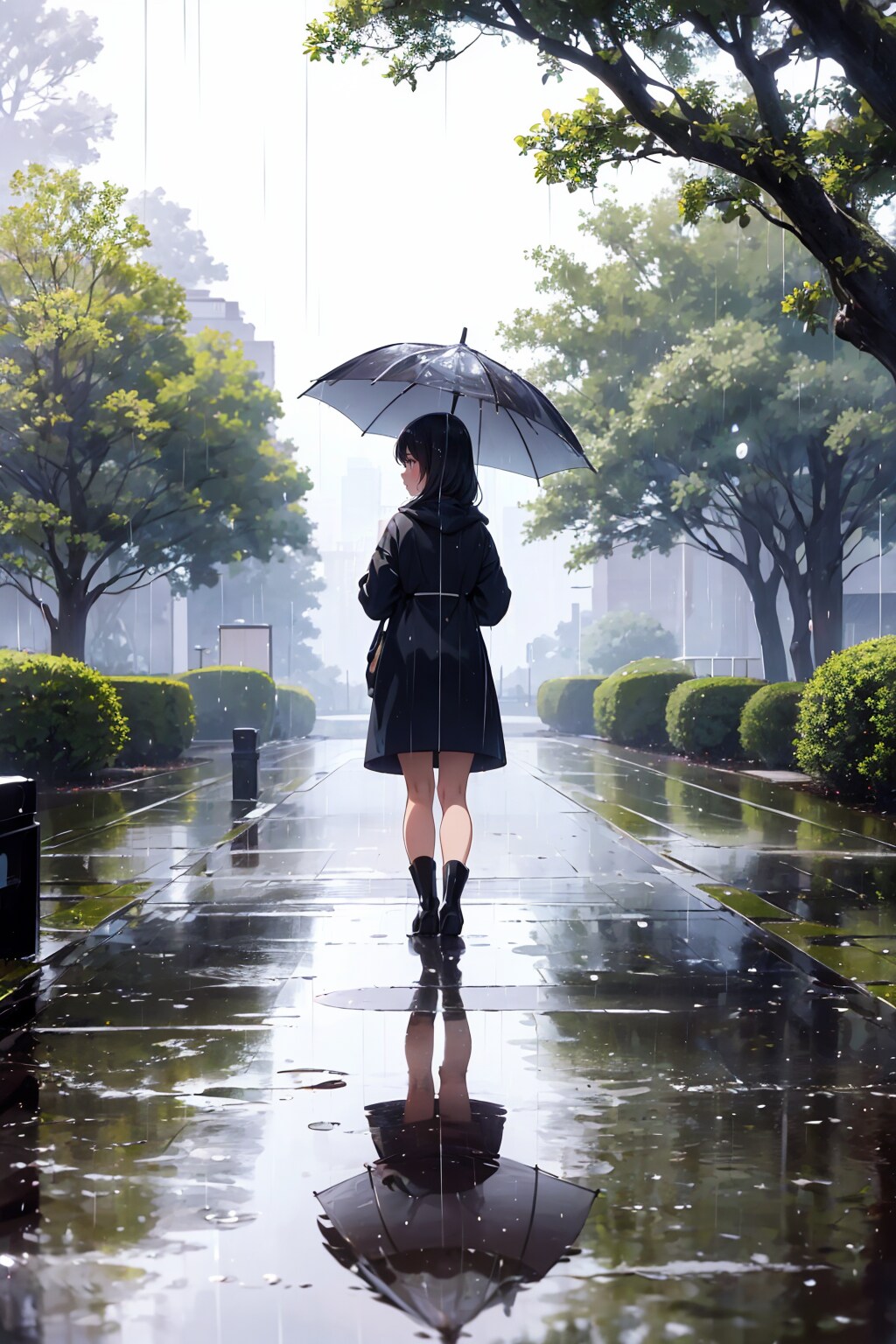 雨の公園