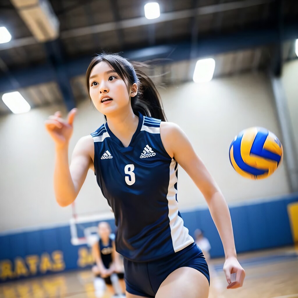 黒髪ポニテでユニフォームの美女３５