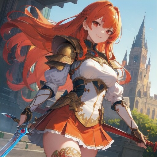 オレンジ髪の女騎士様