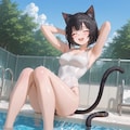 猫耳さんとスク水！ 2枚目