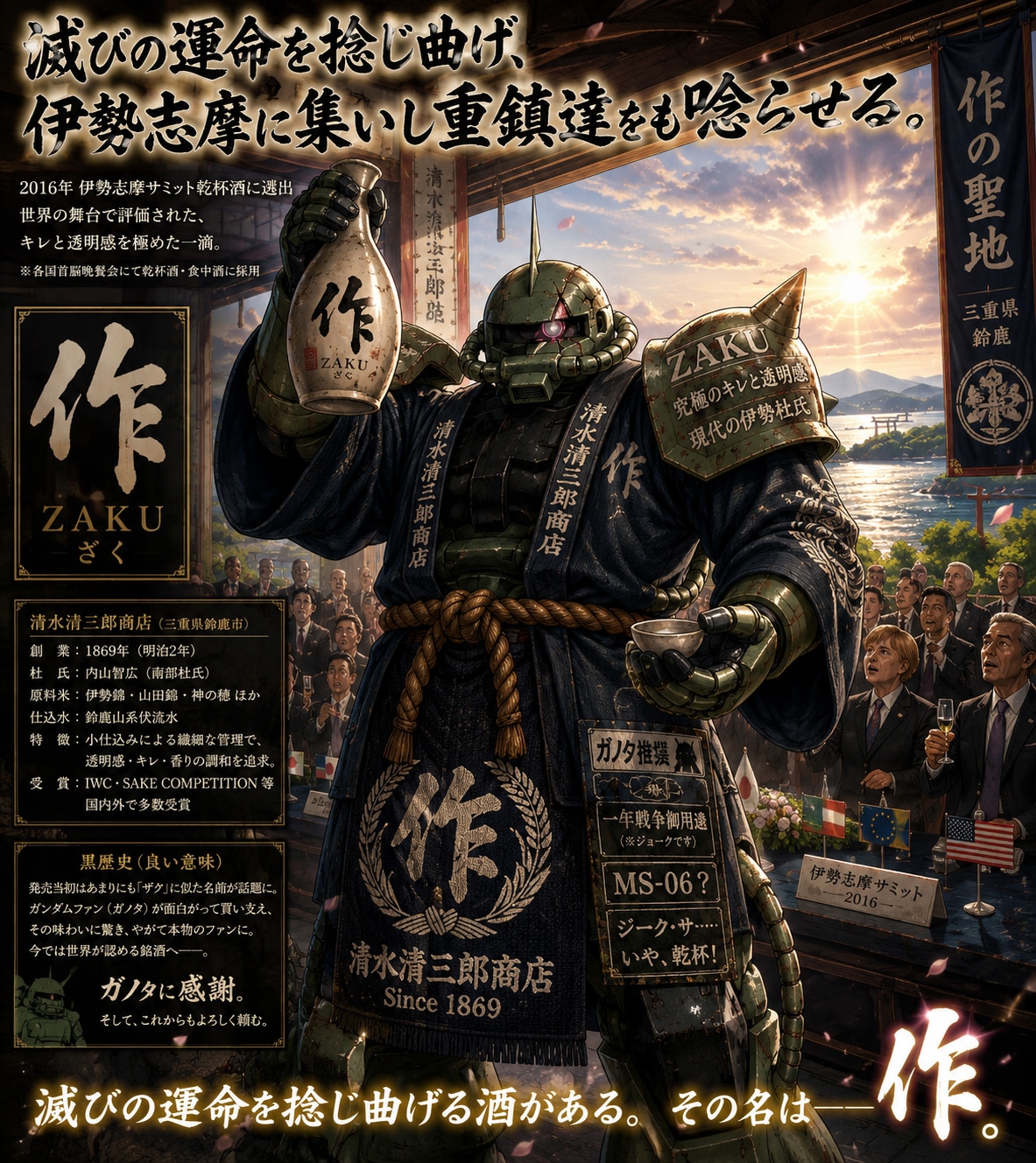 日本酒擬人化シリーズ第9弾…擬人化？