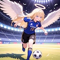 サッカーをする天使ちゃん260613 2枚目