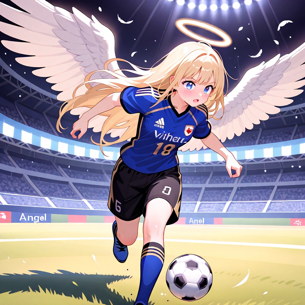 サッカーをする天使ちゃん260613