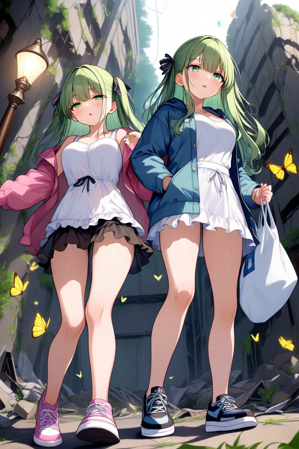 蝶々がただよう