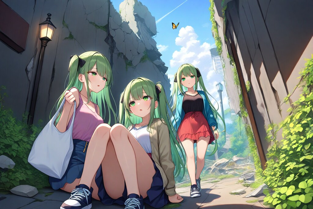 蝶々がただよう