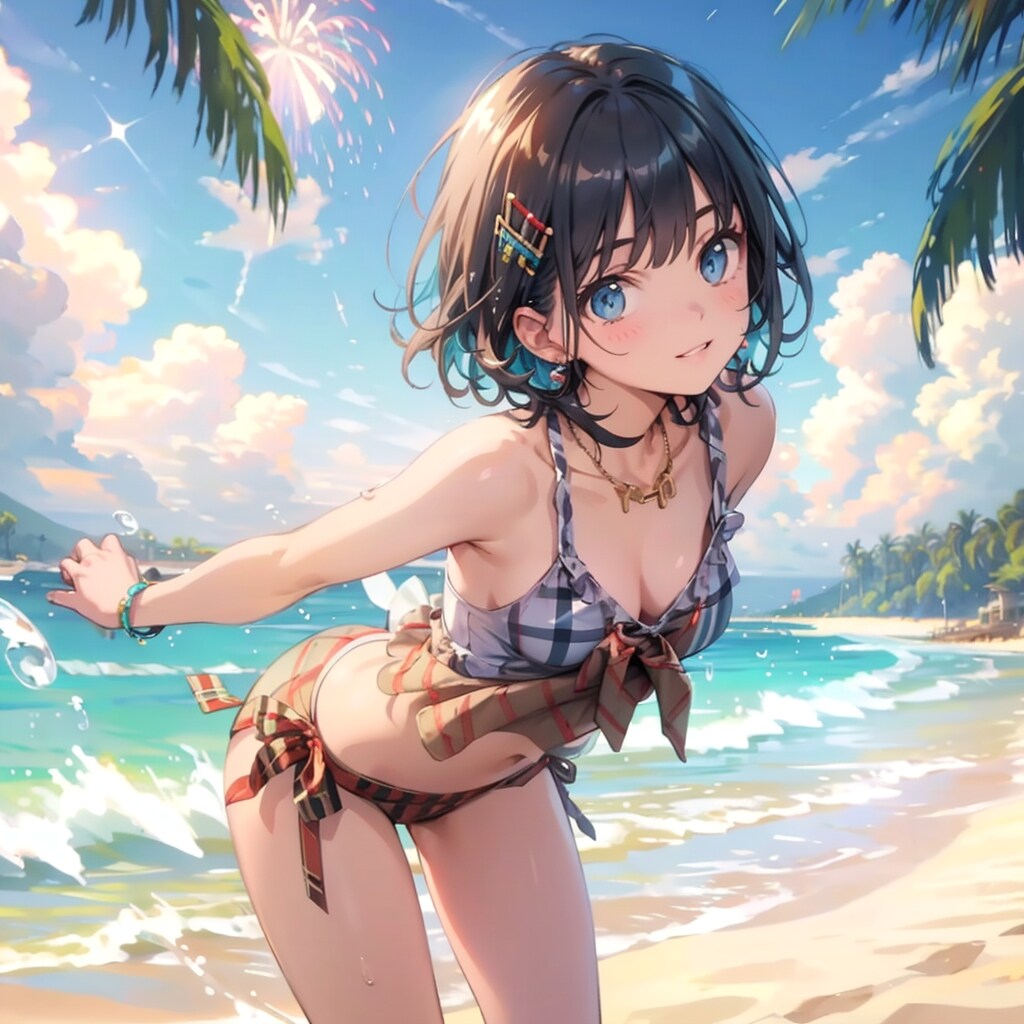 海辺の花火大会①