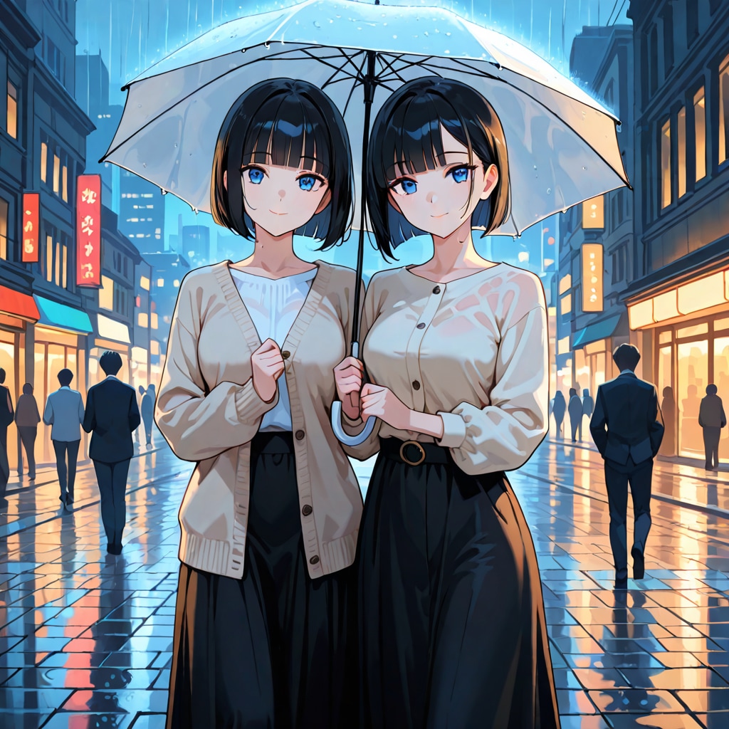 雨の日の相合い傘デート