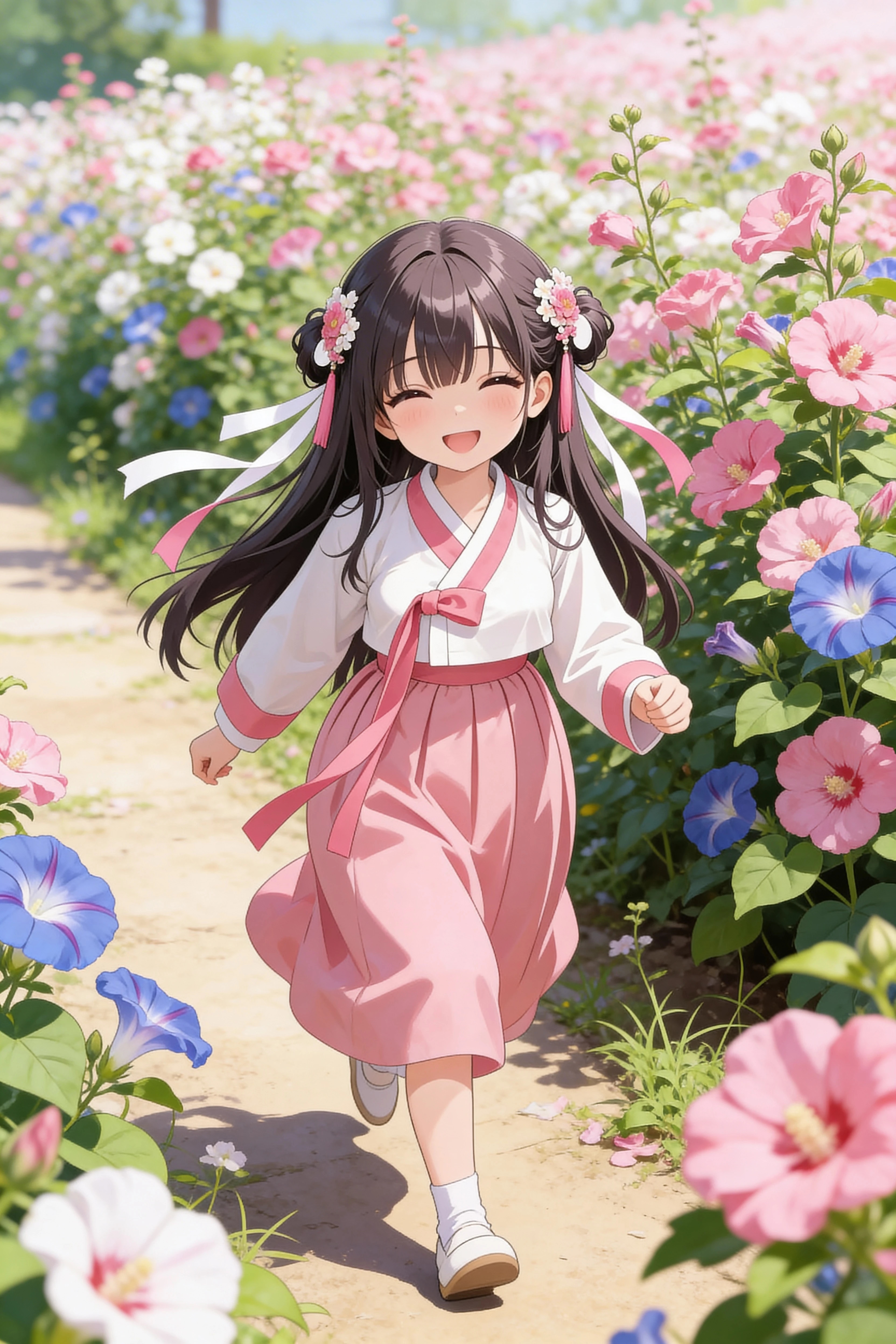 花畑をお散歩 | の人気AIイラスト・グラビア