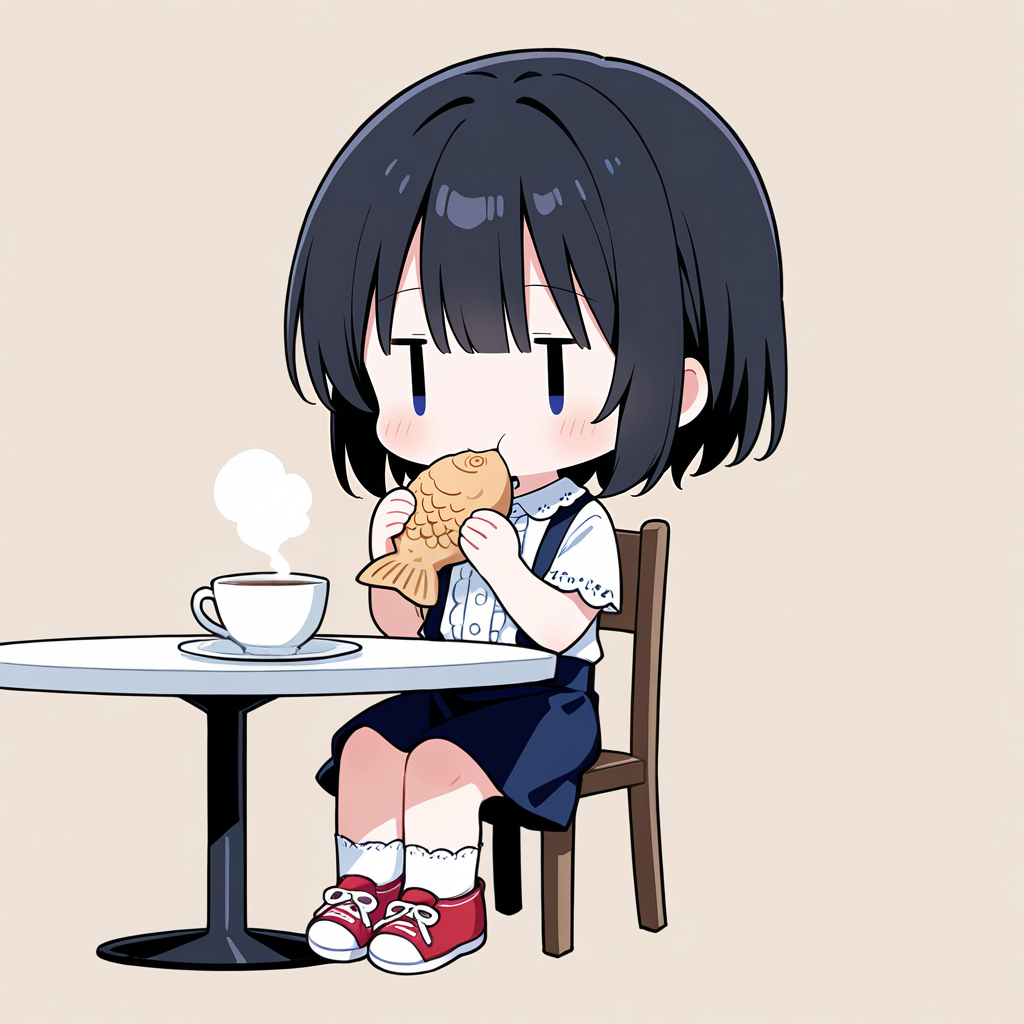 たい焼きを食べる