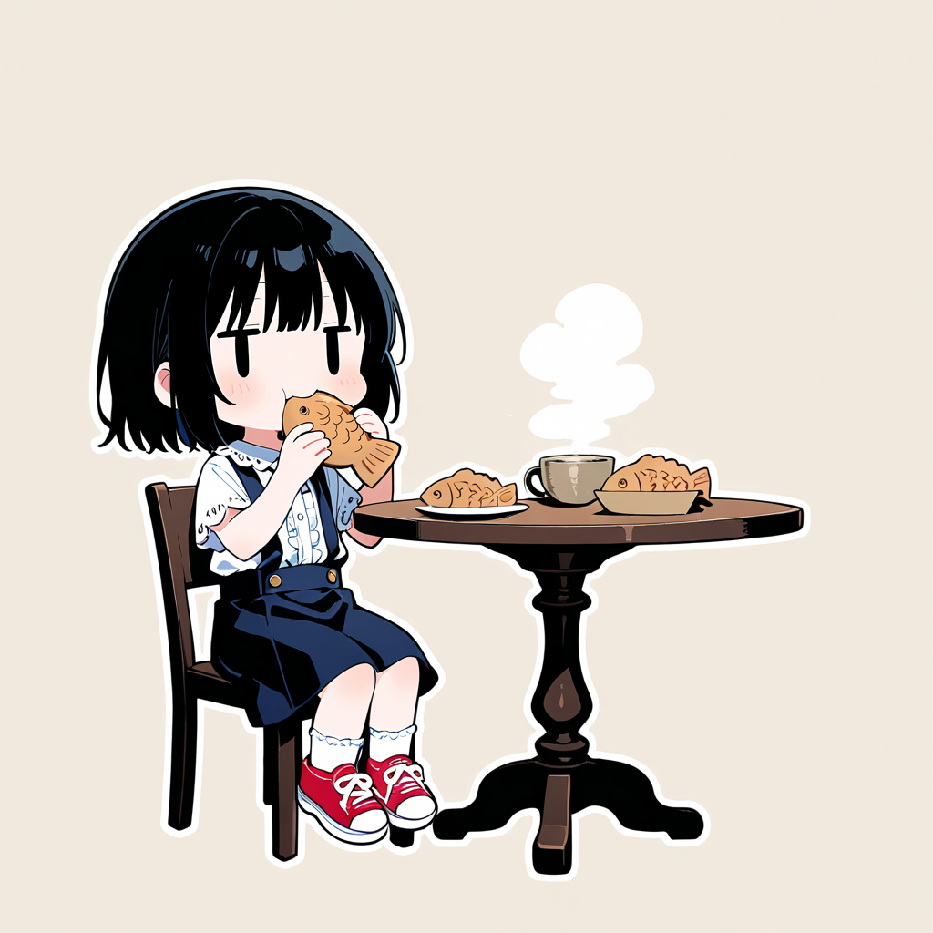 たい焼きを食べる