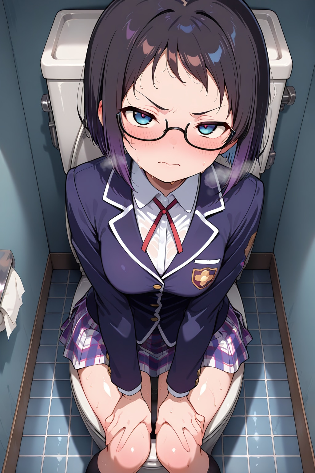 メガネ女子　制服