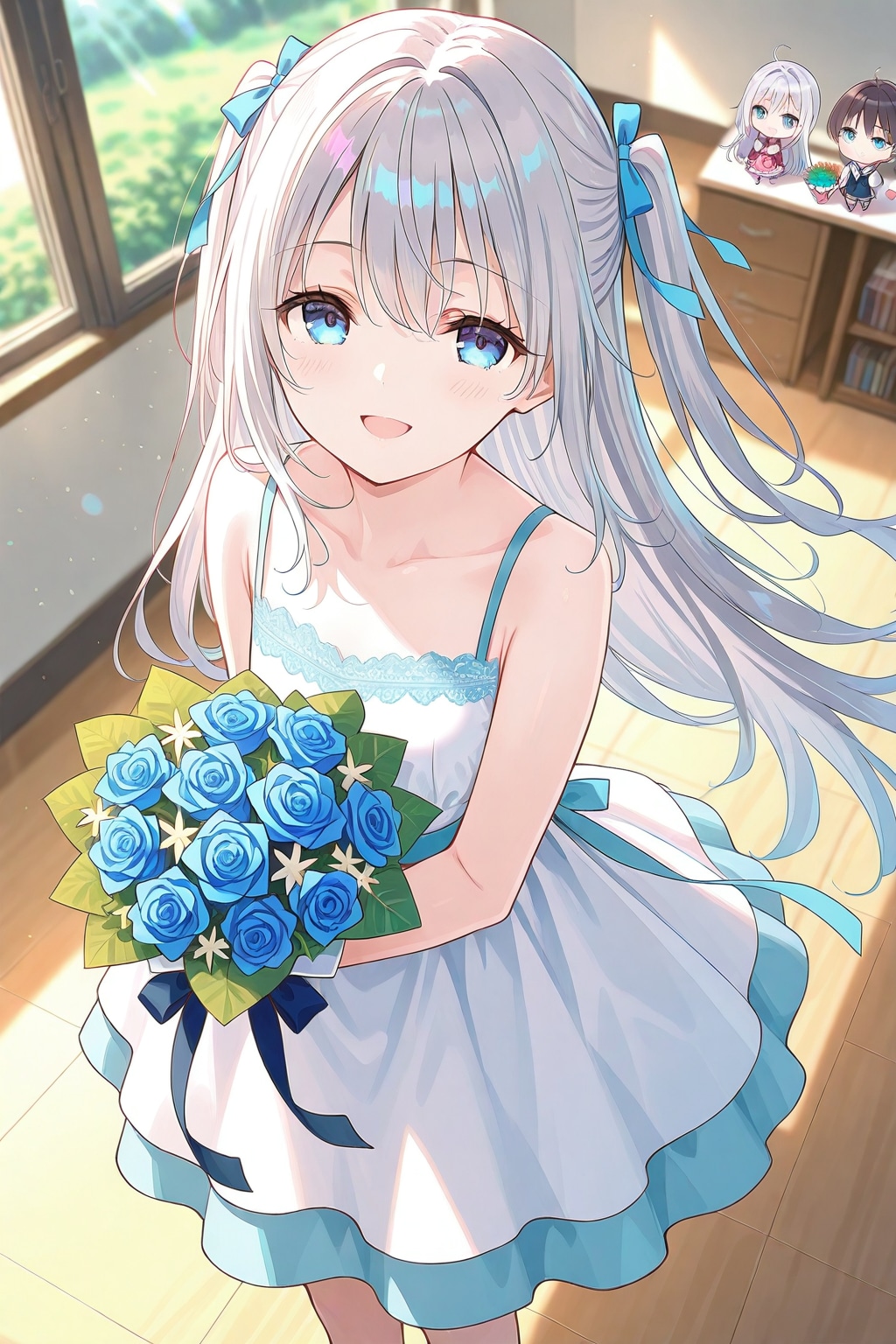 少女と花束 | の人気AIイラスト・グラビア