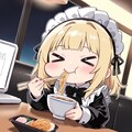 🌙眠れぬ夜の深夜食堂🌙〜おうどんいただく系メイドちゃん〜 4枚目