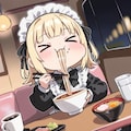 🌙眠れぬ夜の深夜食堂🌙〜おうどんいただく系メイドちゃん〜 2枚目