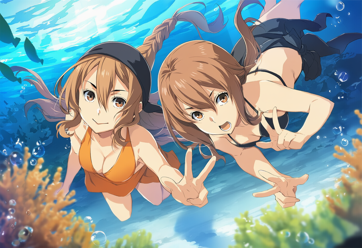 水中ハイチーズ！