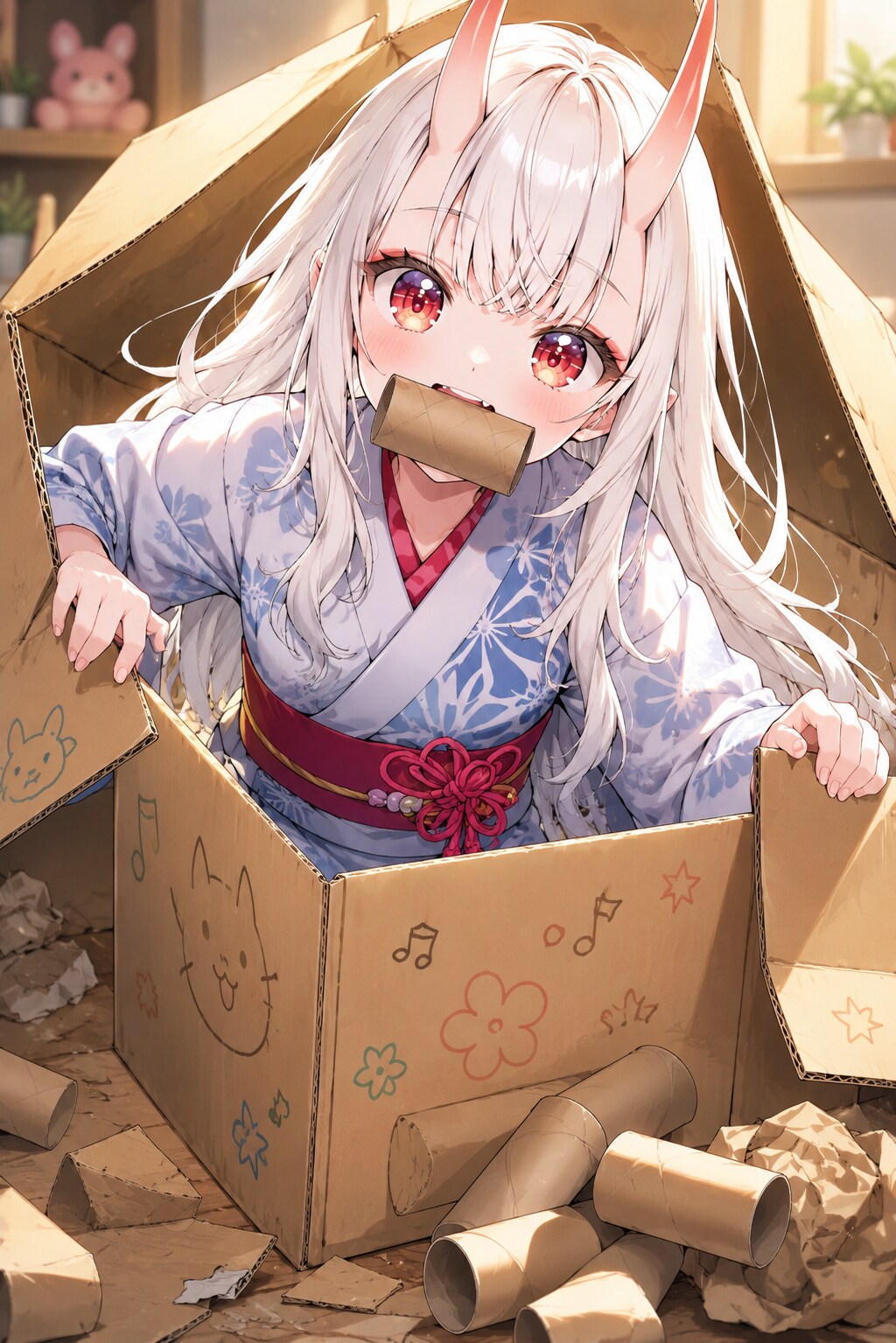 あの大人気アニメをマネする鬼