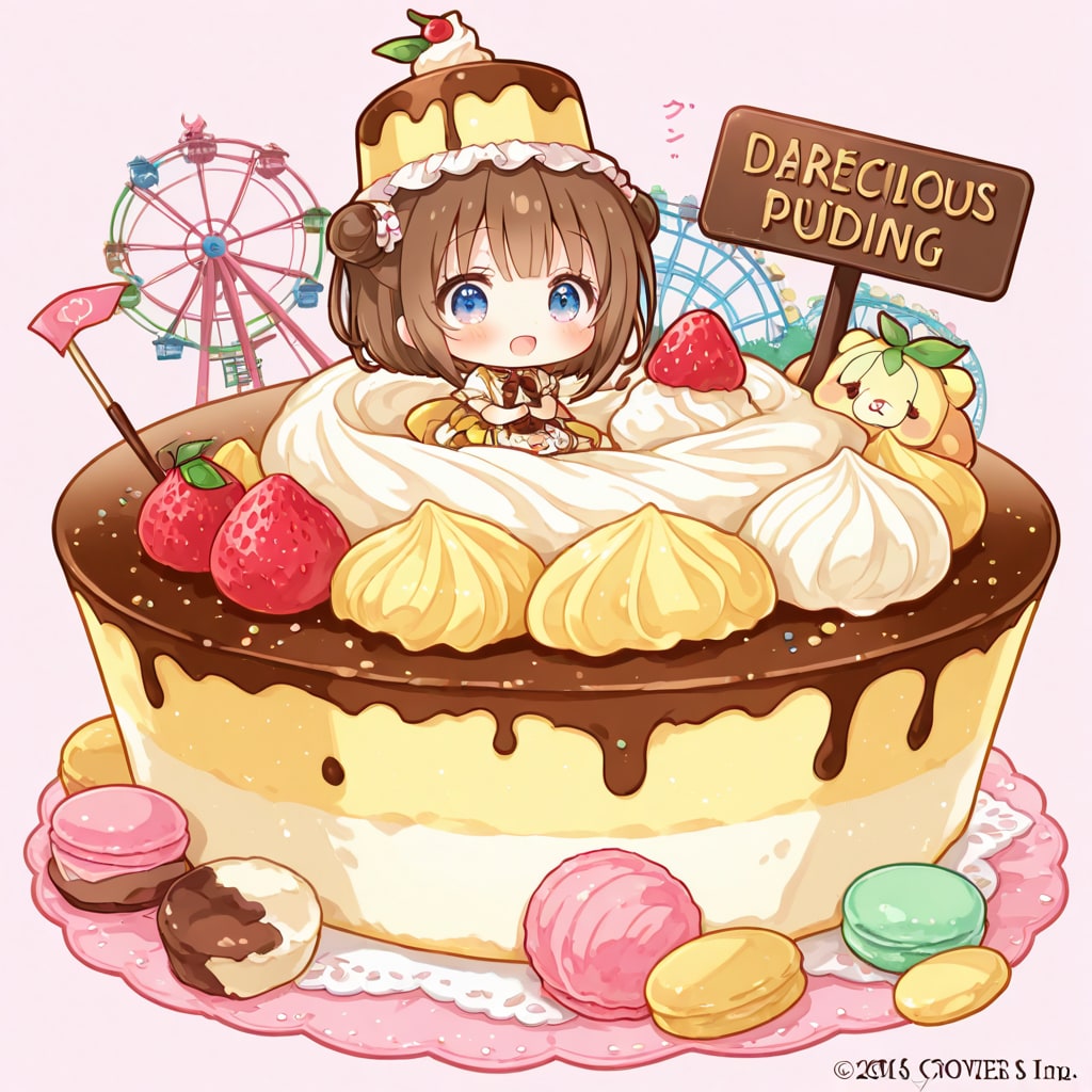プリンの遊園地 | の人気AIイラスト・グラビア