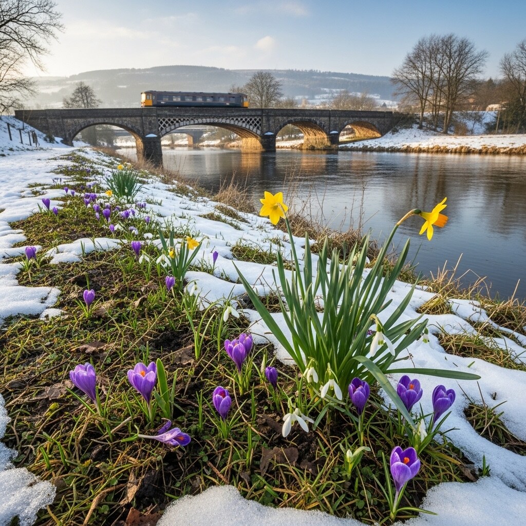 春が近づく川辺で | の人気AIイラスト・グラビア