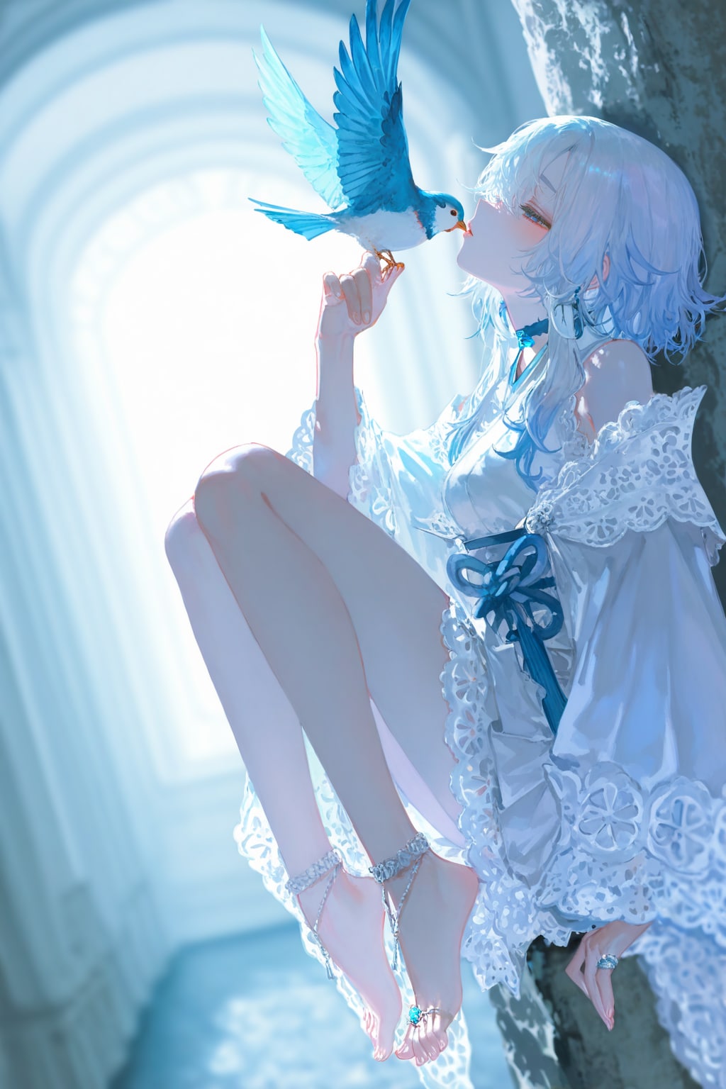 蒼羽の口づけ | の人気AIイラスト・グラビア