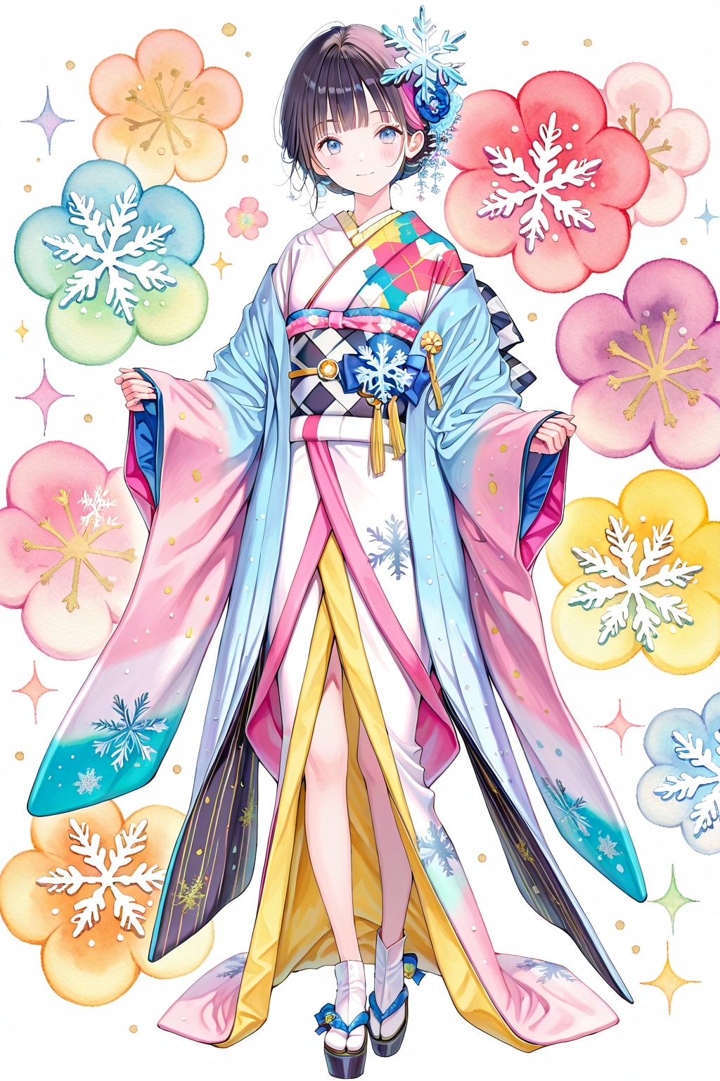 晴れ着(QILIN) | の人気AIイラスト・グラビア