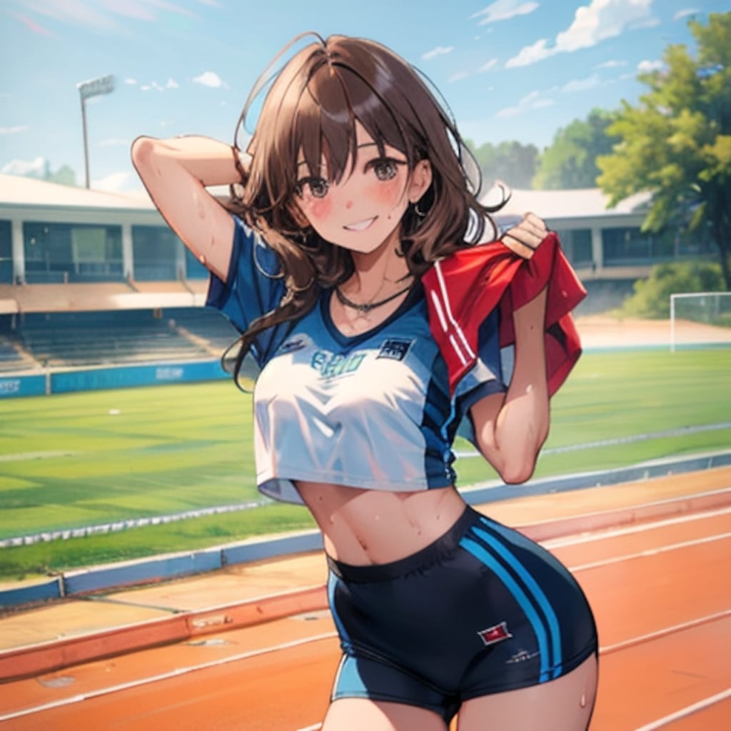 ゴール後の笑顔