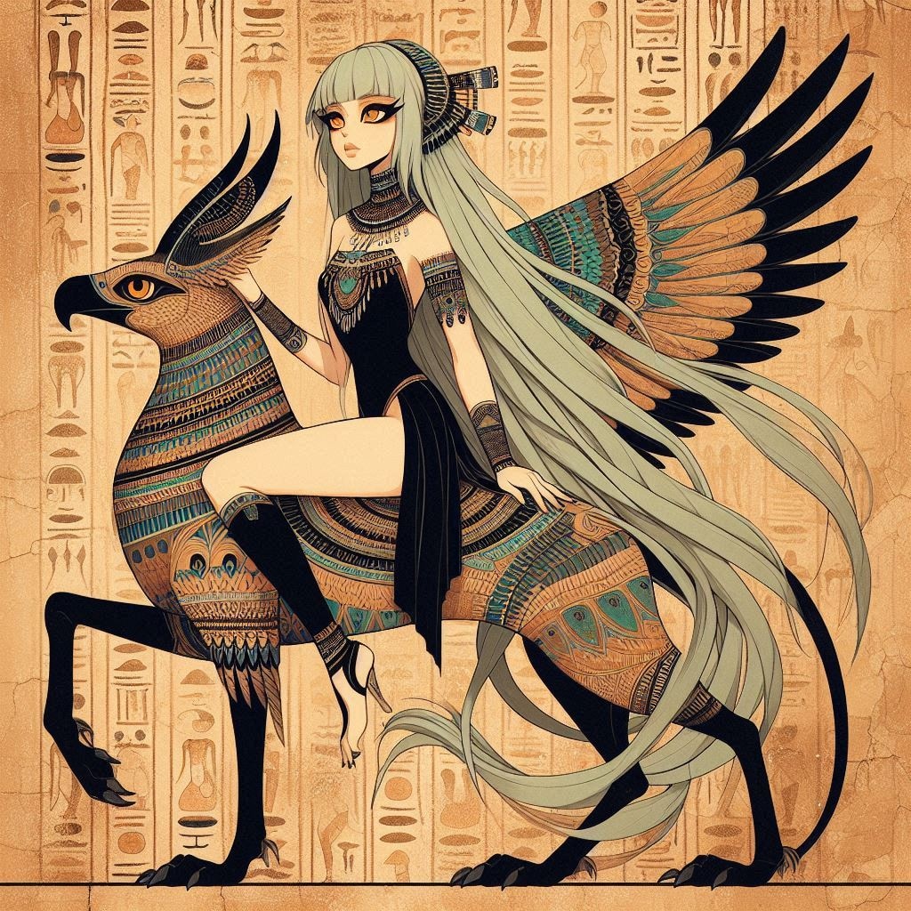 古代エジプトの壁画風GRYPHONちゃん