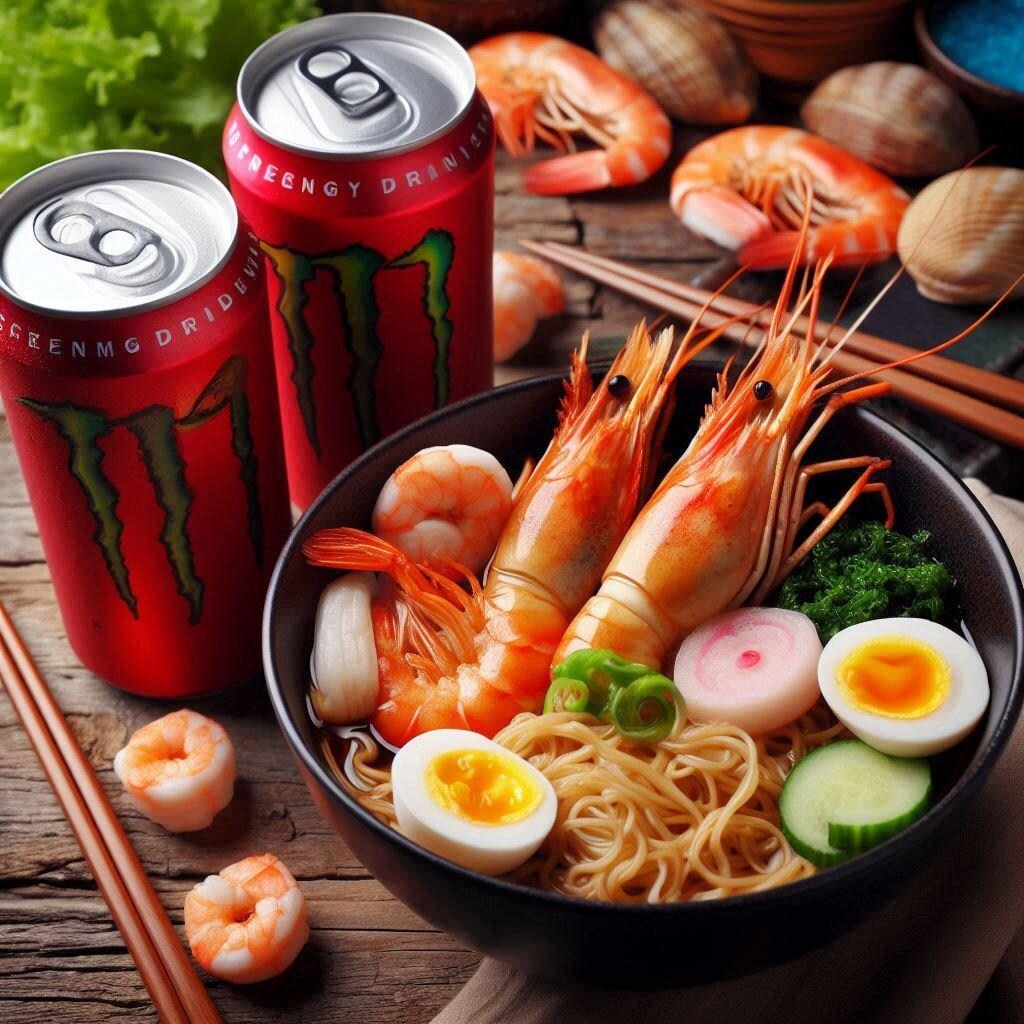 午後を乗り切るためのseafood noodle