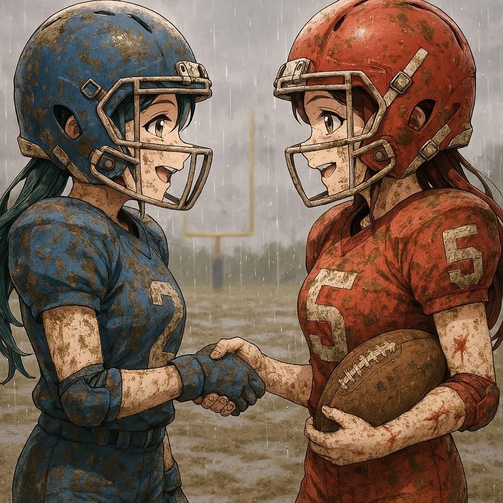 🏈泥まみれの女子アメフト 146