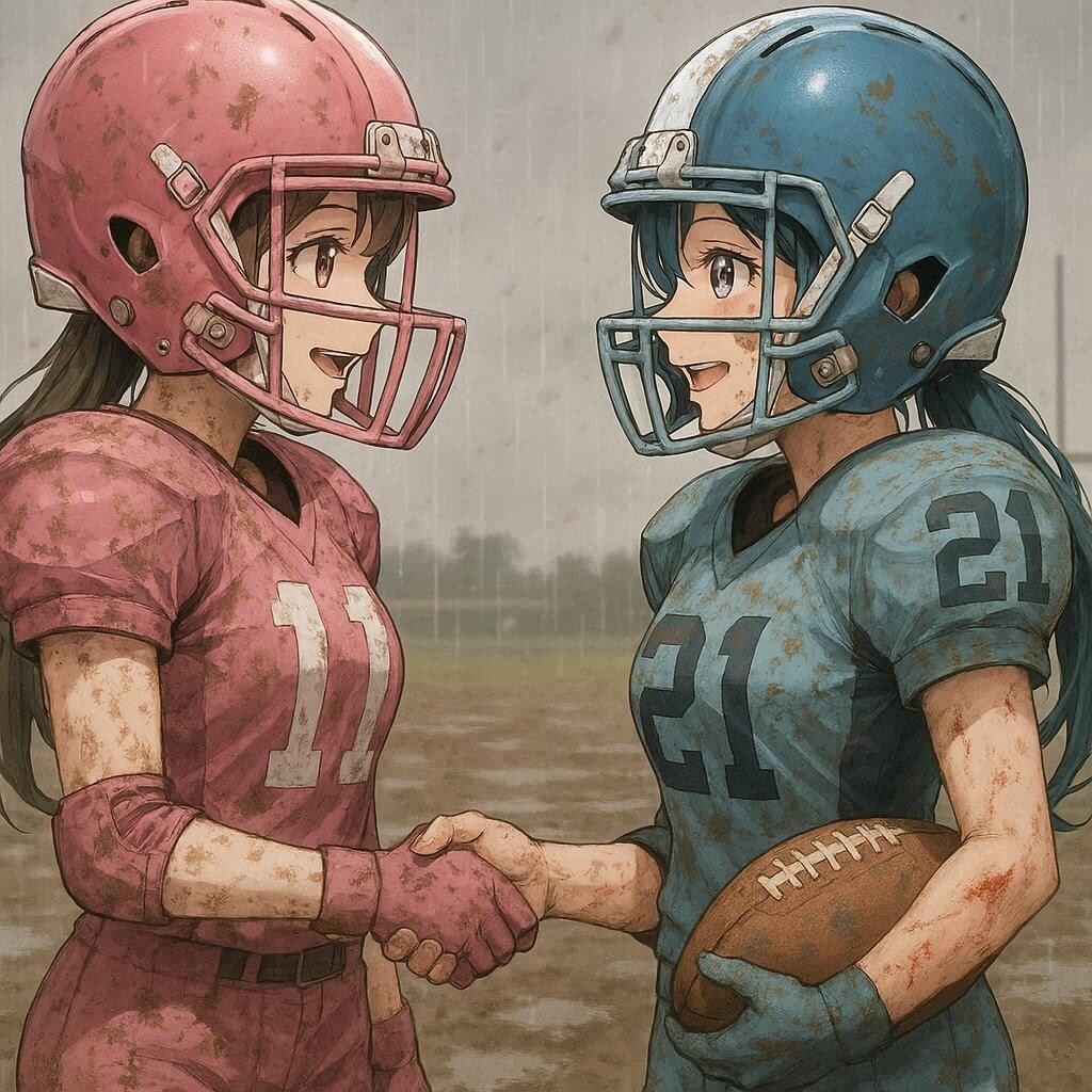 🏈泥まみれの女子アメフト 146