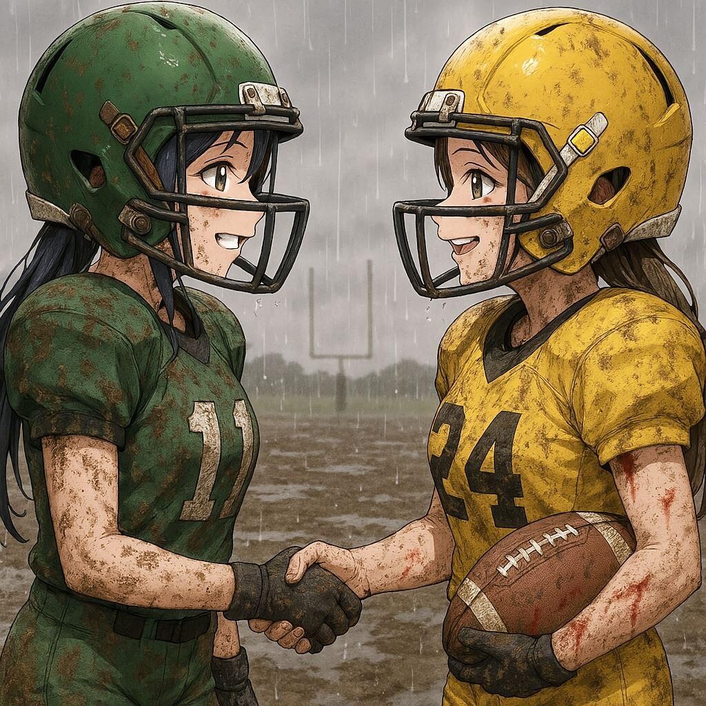 🏈泥まみれの女子アメフト 146