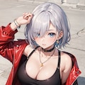 銀髪短髪クールさん_01 6枚目