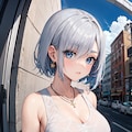 銀髪短髪クールさん_01 3枚目