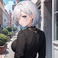 銀髪短髪クールさん_01 2枚目