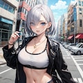 銀髪短髪クールさん_01 5枚目