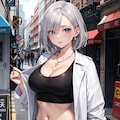 銀髪短髪クールさん_01 9枚目