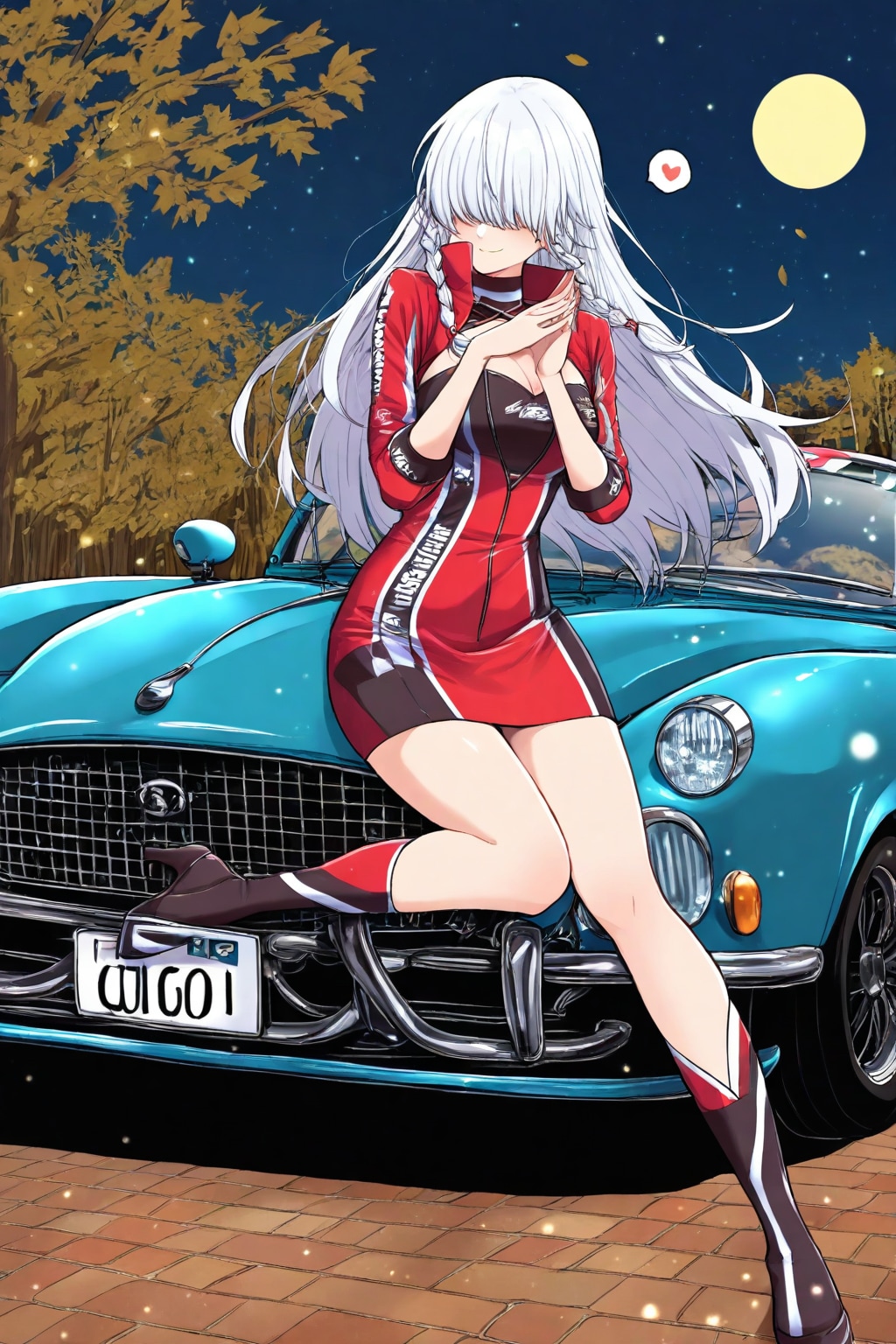 目隠れのレースクイーンちゃん